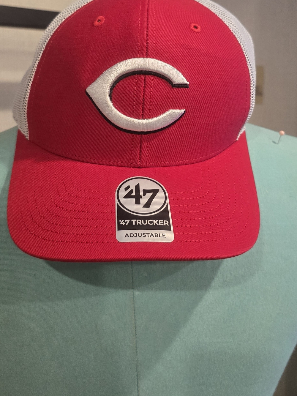 47 Red and White Cincinatti Reds Hat